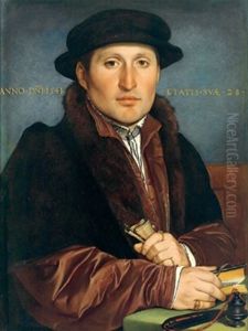 Bildnis Eines Jungen Kaufmanns (der Nurnberger Patrizier Hans Von Muffel?) by Hans Holbein the Younger