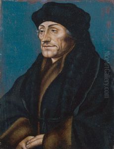 Bildnis Des Humanisten Erasmus Von Rotterdam by Hans Holbein the Younger