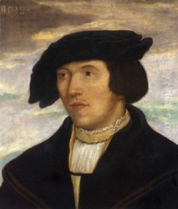 Bildnis Eines Herrn Mit Schwarzem Barett by Hans Holbein the Younger