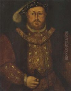 Portrait Of Henry Viii In A Fur-trimmed Coat, Jewelled Doublet And Chain by Hans Holbein the Younger