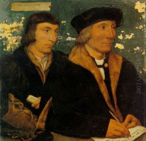 Portrait Of Thomas Godsalve With His Son, John by Hans Holbein the Younger
