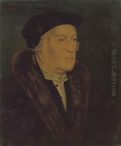 Portrait Of George Nevill, Third Baron Of Bergavenny Wearing A Black Cloak Trimmed With Fur, And The Order Of The Garter