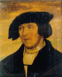 Portrait Of A Young Bearded Man, Wearing A Black Coat With Lace Chemise And Black Hat