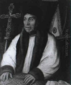 Portarit Of William Warham, Archbishop Of Canterbury, Seated Half-length In Clerical Robes by Hans Holbein the Younger
