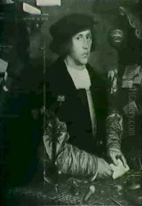 Portrait Of A Man In An Interior by Hans Holbein the Younger