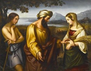 Ruth And Boaz by Eduard Holbein