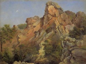 Gebirgslandschaft Bei Modling Unweit Wien by Therese Holbein