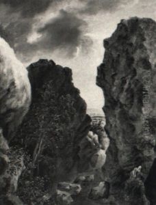Felsenlandschaft Bei M"dling by Therese Holbein