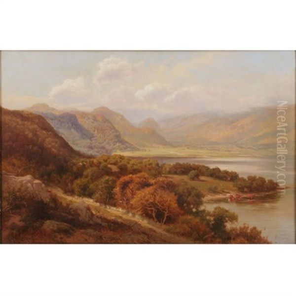 Extensive Mountain Landscape With Cattle - view 1