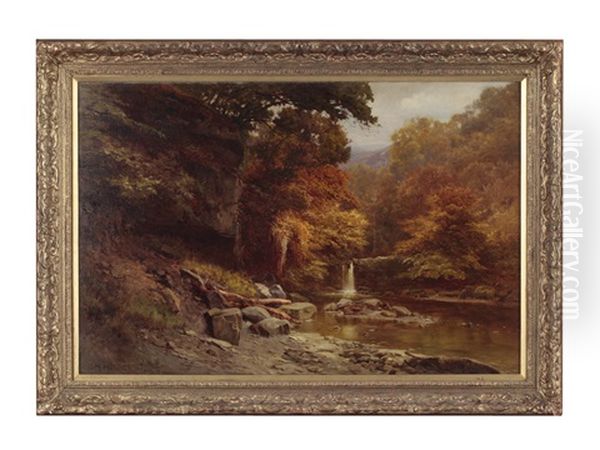Waterfall In The Mountains - view 1