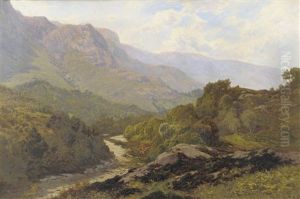 Lakeland Landscape With Trees Beside A River by Edward Henry Holder
