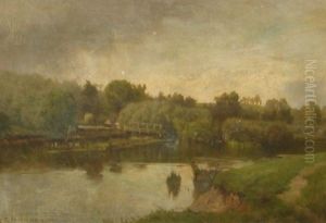 The Thames, Summer Shower by Edward Henry Holder