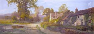 Sunny Afternoon In The Village by Edward Henry Holder