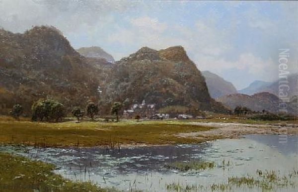 A Lakeland Landscape, With Country House (lake District?) - view 1