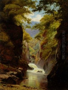 Vandlob I En Frodig Slugt by Edward Henry Holder