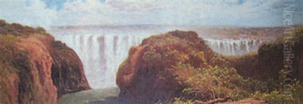 Extensive Landscape With Waterfall (victoria Falls?) - view 1