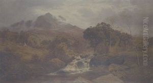 A Highland River Landscape by Edward Henry Holder