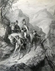 Wellington Crossing The Pyrenees by Thomas Jones Barker