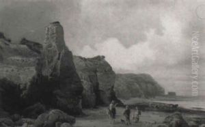 Figures On A Rocky Coastline