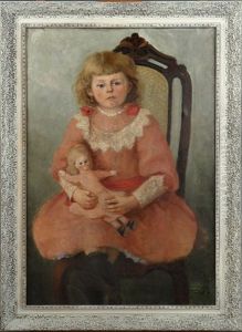 Fillette A La Poupee by Franz van Holder