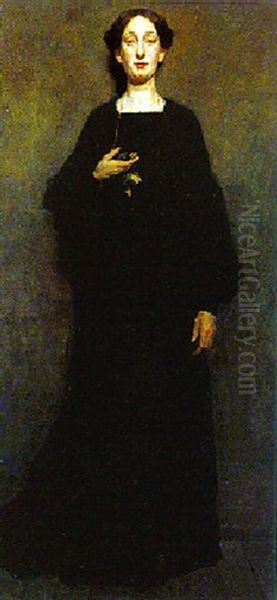 A Portrait Of Nel Wouters In Her Wedding Dress - view 1