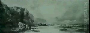 Peasants Along The Shore by Henry James Holding