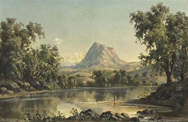 St. Mary's Butte From The Yuba River - view 1