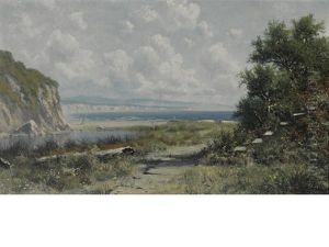 View Of Drakes Beach, California by Ransom Gillet Holdredge