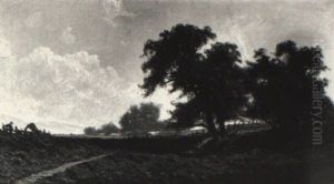 View To A Pasture by Ransom Gillet Holdredge