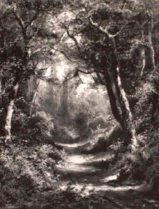 The Wooded Road by Ransom Gillet Holdredge