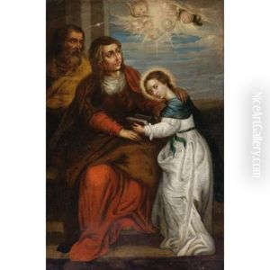 The Education Of The Virgin by Melchor Perez de Holguin