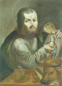 San Lucas Pintando El Retrato De La Virgen