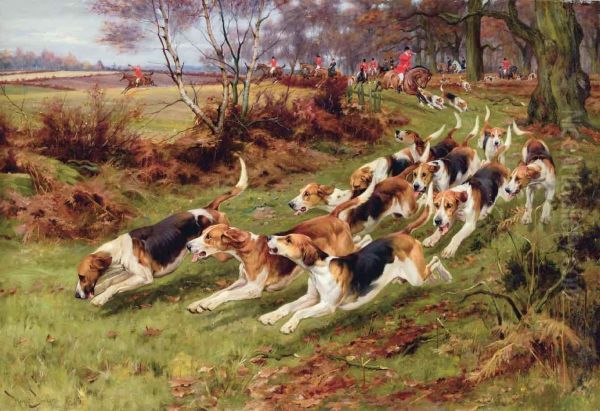 Gone Away, The Rufford Hounds Breaking Cover In Sherwoodforest - view 1