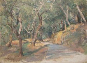 Chemin Creux Aux Arbres by Alphons Hollaender
