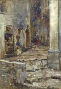 Vicolo Con Acquaiola E Figure