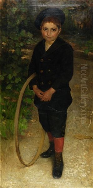 Ritratto Di Bambino Con Cerchio - view 1