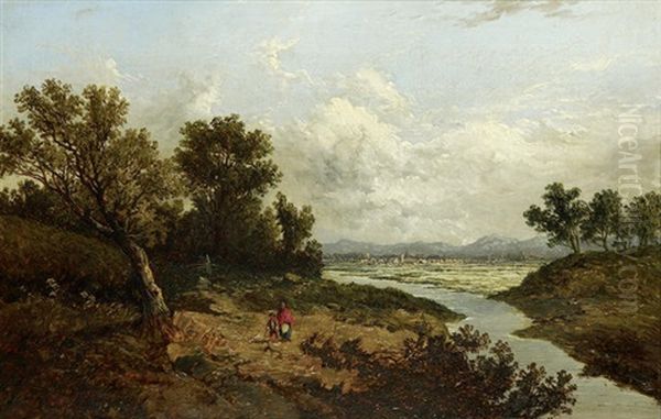 Figures By A Stream (+ Another; 2 Works) - view 1