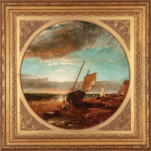 After Rain: Sailing Boats Moored On The Shore - view 1