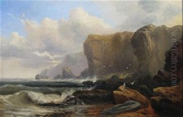Coastal View With Sunken Ship - view 1