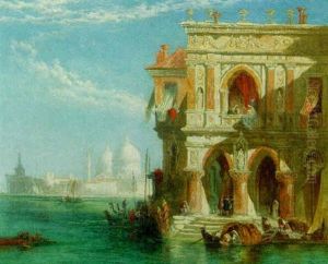 The Entrance To The Grand Canal, Venice, With Santa Maria Della Salute Beyond The Entrance To The Grand Canal, Venice, With Santa Maria Della Salute Beyond