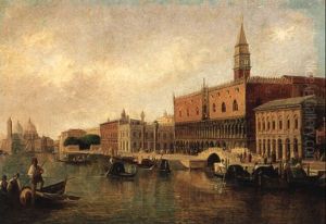 View Of The Grand Canal, Venice, Looking Toward The Doge's Palace