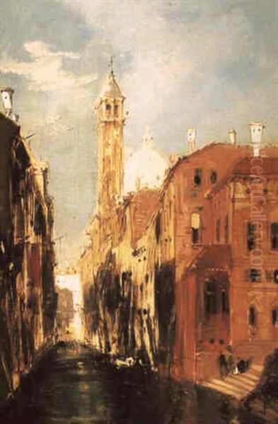 San Giorgio De'greci From A Canal, Venice - view 1