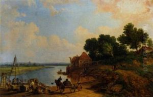 Figures By A Wharf