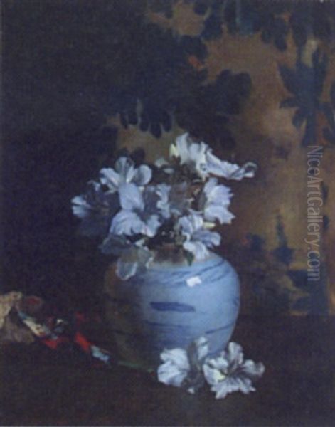Still Life Of Flowers In An Oriental Style Jar - view 1