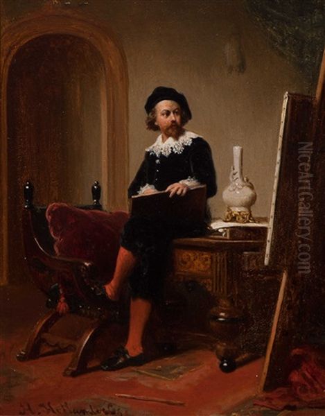 Artist In His Studio - view 1