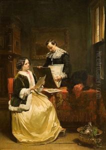Paar Im Interieur by Hendrik Hollander