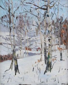 Birken Im Schnee (hinter Dem Schonblick) by Felix Hollenberg