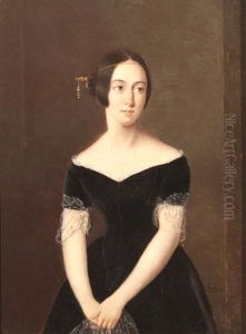 Retrato De Joven Tres Cuartos Cuerpo by Jean-Francois Hollier