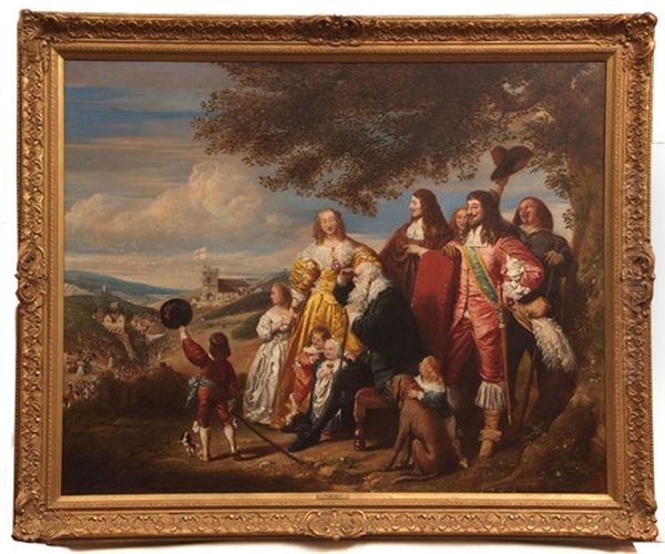 King Charles I And His Entourage On A Hilltop - view 1