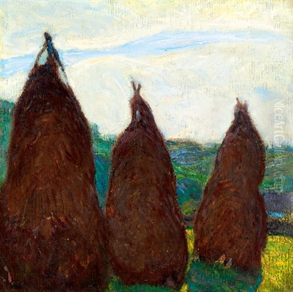 Hay Stacks - view 1